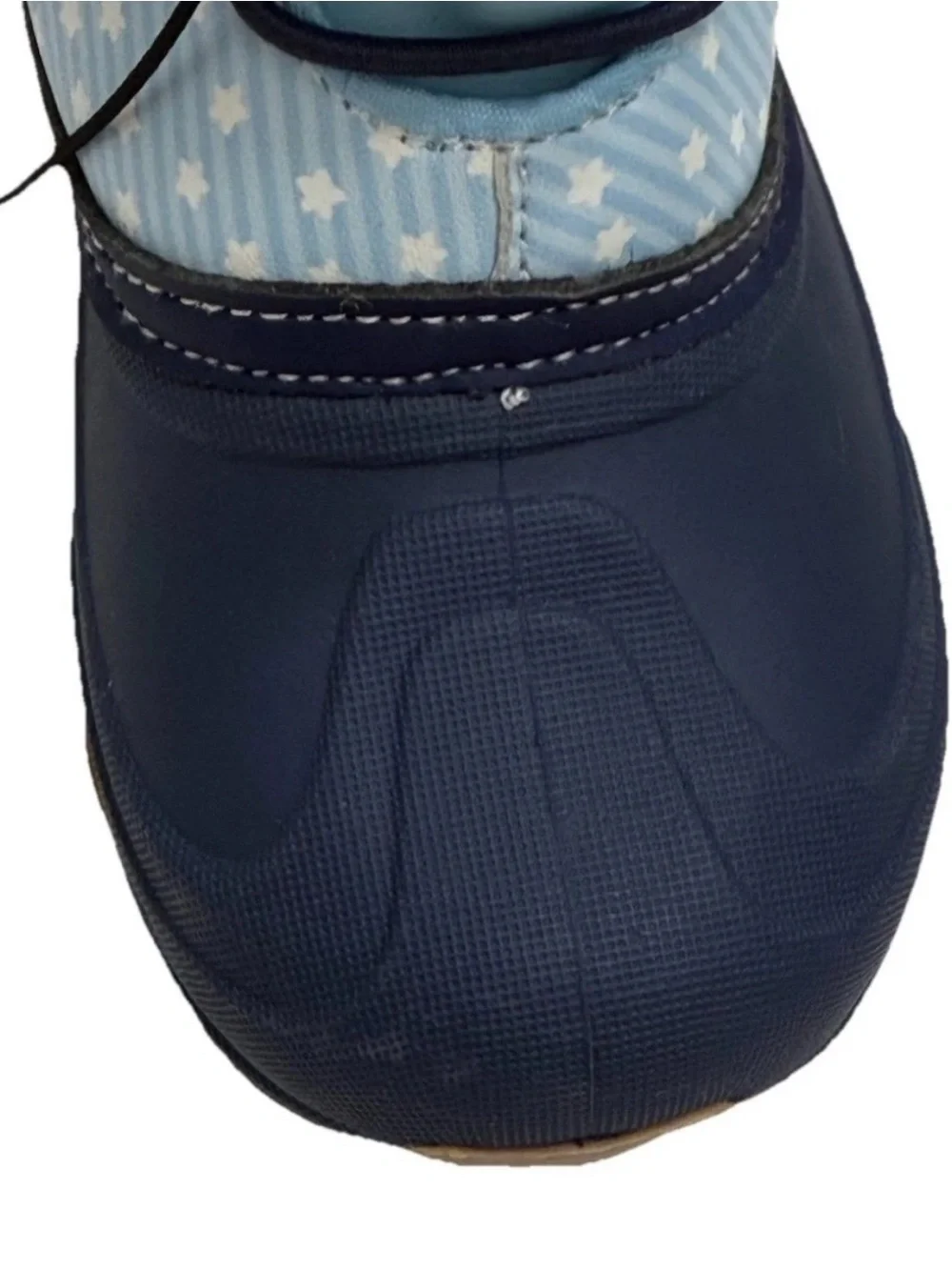 Light and dark Blue Kids' Insulated Winter Boots with white stars toddler size 8